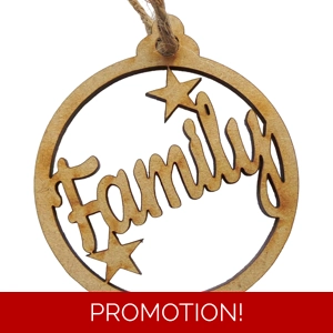 Laser Cut Personalised Christmas Bauble