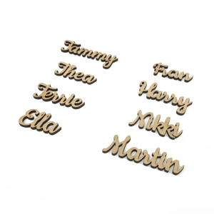 Laser Cut Wedding Place Setting Words / Names £1 Per Word Free P&P