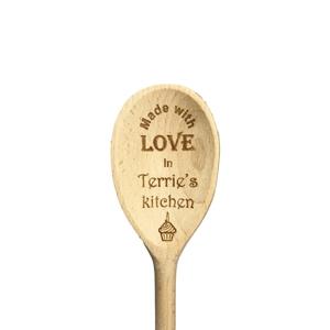 Made with love wooden kitchen spoon
