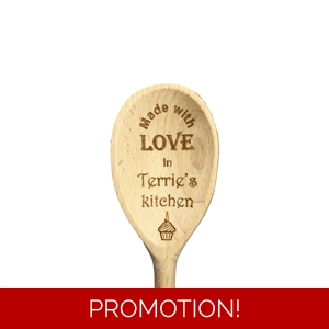 Made with love wooden kitchen spoon