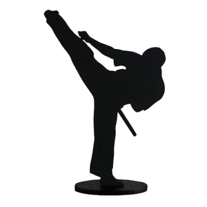 Silhouette Art : Martial Arts, Karate, Kung Fu Figure approx 25cm