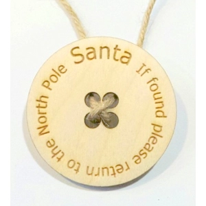 Santa's Missing Wooden Coat Button