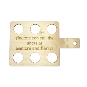 Shot Glass Carrying paddle personalised
