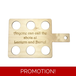 Shot Glass Carrying paddle personalised