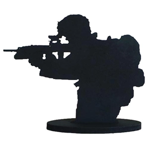 Silhouette British Army Soldier Making Contact Standing 12cm tall