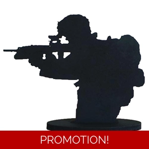 Silhouette British Army Soldier Making Contact Standing 12cm tall