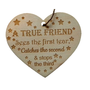 A True Friend Wooden Heart