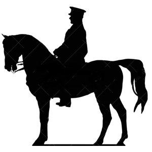 Warhorse Mounted Soldier Silhouette figure