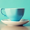 Sky Blue Tea Cup and Saucer