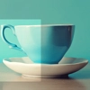 Sky Blue Tea Cup and Saucer
