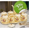 8 Piece Cup & Saucer Tea Set
