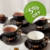 4 Piece Tea & Saucer Set
