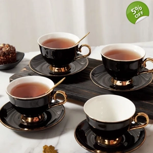 4 Piece Tea & Saucer Set