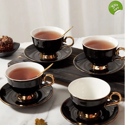 4 Piece Tea & Saucer Set