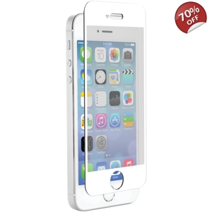 Znitro Glass Screen Protector For Apple iPhone 5/5s/5c - White Bezel