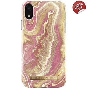 iDeal Of Sweden Mobile Phone Case for iPhone XR-Golden Blush Marble
