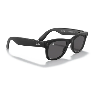 Ray-Ban Stories Wayfarer RW4004 Smart Glasses Matte Black Frame Classic Dark Gray Lens
