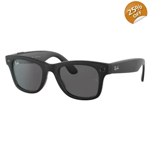 Ray-Ban Stories Wayfarer RW4004 Smart Glasses Matte Black Frame Classic Dark G..