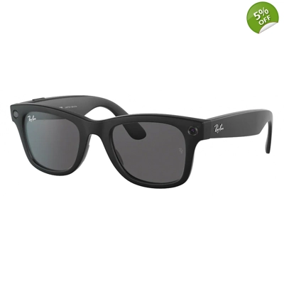Ray-Ban Stories Wayfarer RW4004 Smart Glasses Matte Black Frame Classic Dark Gray Lens