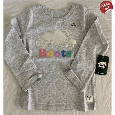 Roots Toddler Foil Cooper Beaver T Shirt