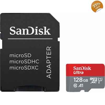 SanDisk Ultra 128GB microSDXC UHS-I Card with Adapter
