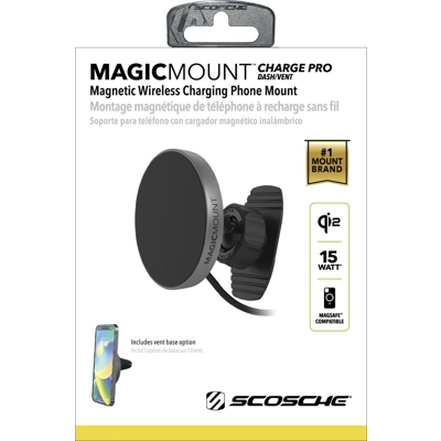Scosche MagicMount Charge Pro Qi2 MagSafe Car Mount Charger