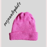 Pink Roll-up Beanie