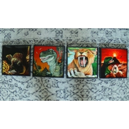 4 Tile Pics of Dino VHS art