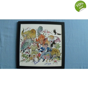 Signed and framed Dinosaurs Forever art.