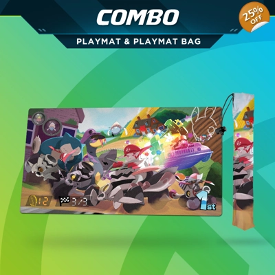 Poke Kart Playmat & Playmat Bag Combo