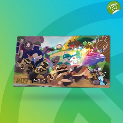 Poke Kart Playmat - Premium | Stitched Border