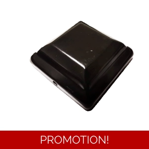 Letron Powder Coat Black Steel Square Cap 75X75 Letron Powder Coat Black Steel Square Cap 75X75