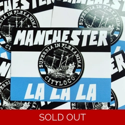 100 Manchester La La La 8cm x 6cm Stickers