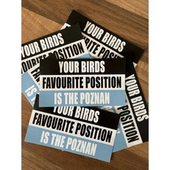 100 X Your Bird 9cm x 5cm Stickers