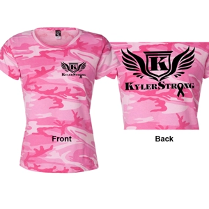 Pink Camo Cotton Ladies Tee