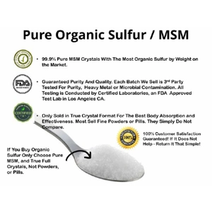 Organic Sulfur MSM 1 lb Pharmaceutical Grade MSM