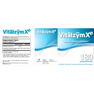 Vitalzym XE Professional Strength Systemic Enzymes 180 Liquid Gel caps