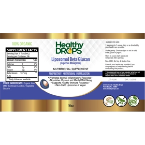 Liposomal Beta Glucan 85 Pct Polysaccarides NON-GMO