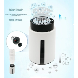 Portable Hydrogen Rich Water Maker and Ionizer PEM 2.0 PPM