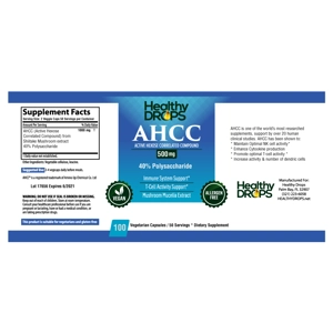 AHCC 100 Capsules 500mg per Cap