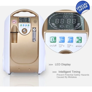 Portable Oxygen Generator 5LPM - Ultra Quiet - Ion Generation Option