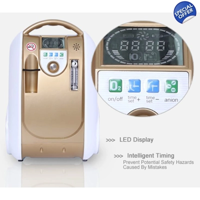 Portable Oxygen Generator 5LPM - Ultra Quiet - Ion Generation Option title=