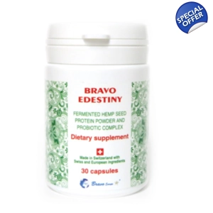 Bravo Edestiny Fermented H-E-M-P Protein 30 Cap w Peptides