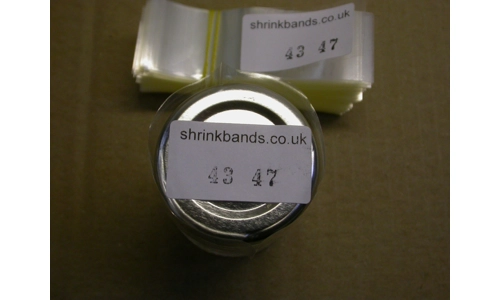 Heat Shrink Bands for 43mm Jam Jar Lids and 250ml sauce bottles
