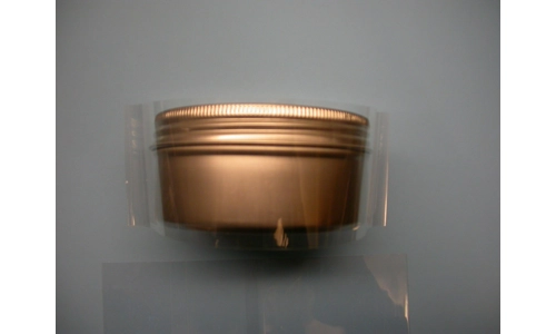 10 g Small makeup and small tin shrink bands x 100- diameter fit range 34-39 mm