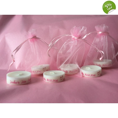 Personalised Candle Tealight Hen Party Favours