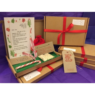 Santa Christmas Eve Box Personalised A5 Size Letter Magic Key & Reindeer Food
