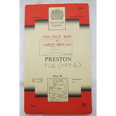 OS One Inch Map of Great Britain - Preston