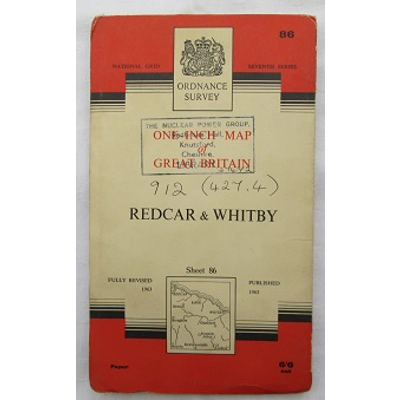 OS One Inch Map of Great Britain - Redcar & Whitby