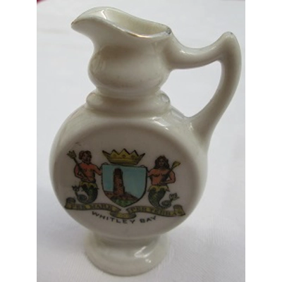 Crested China Jug - Whitley Bay